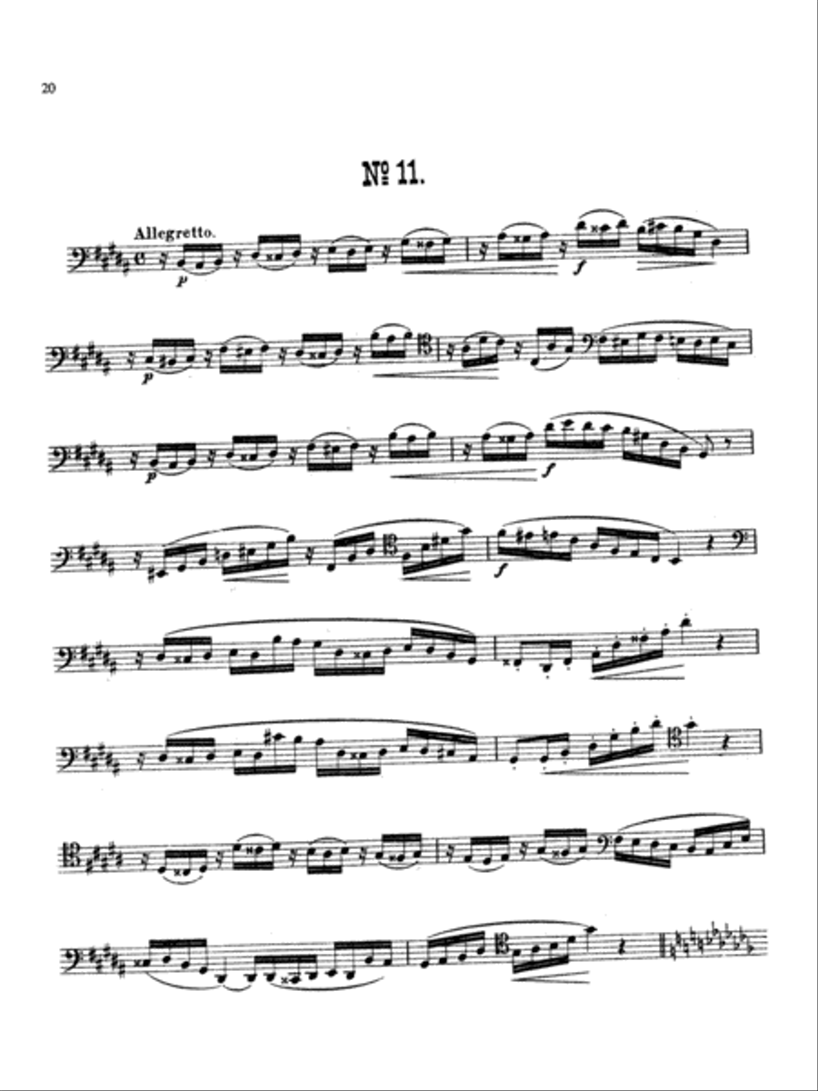 Milde: Fifty Concert Studies, Op. 26 Bassoon Solo scores gallery preview page 1