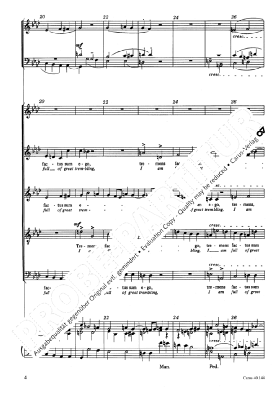 Save me, O thou gracious Lord (Libera me, Domine) SSATB scores gallery preview page 5