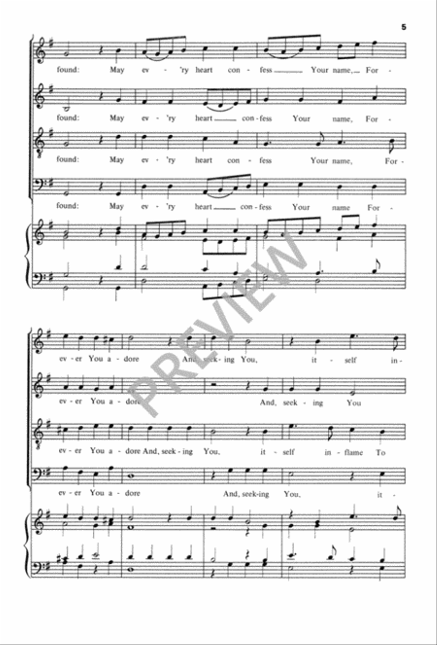O Jesus, King Most Wonderful 4-Part scores gallery preview page 6
