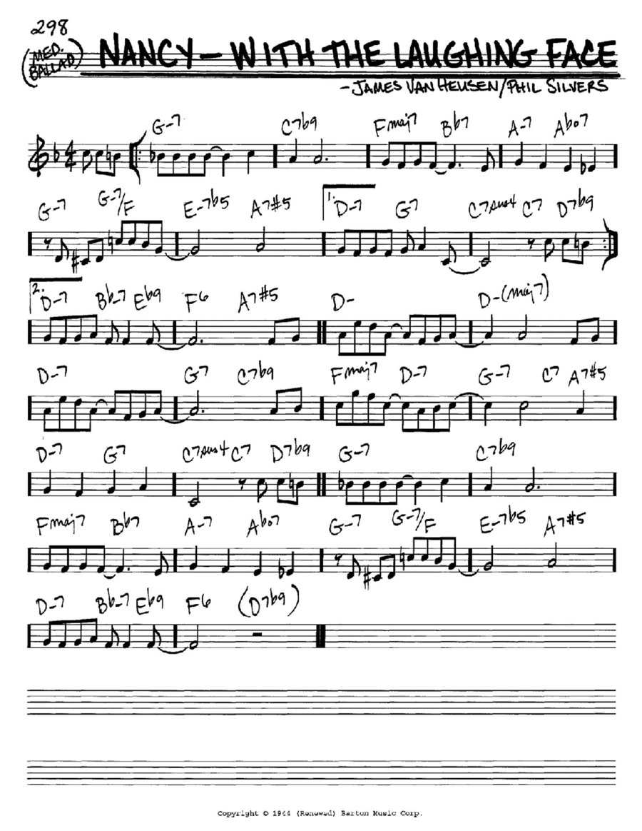 Nancy With The Laughing Face Piano scores gallery preview page 1