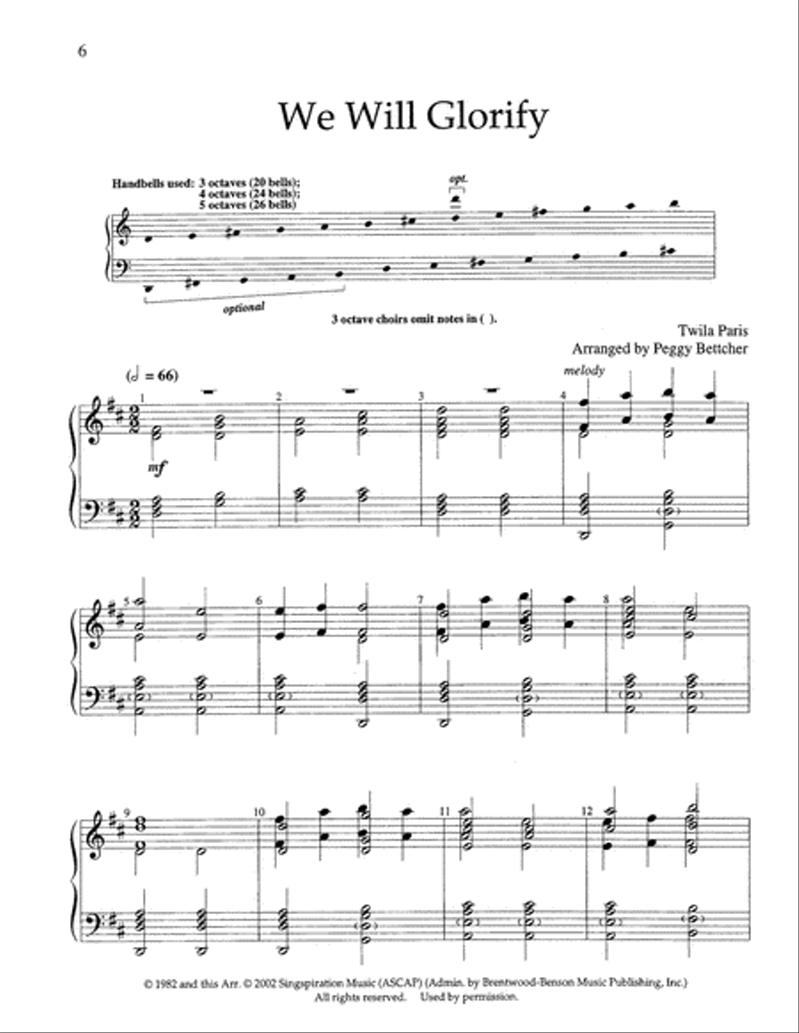 Easy to Ring Praise and Worship 5-Octaves scores gallery preview page 5