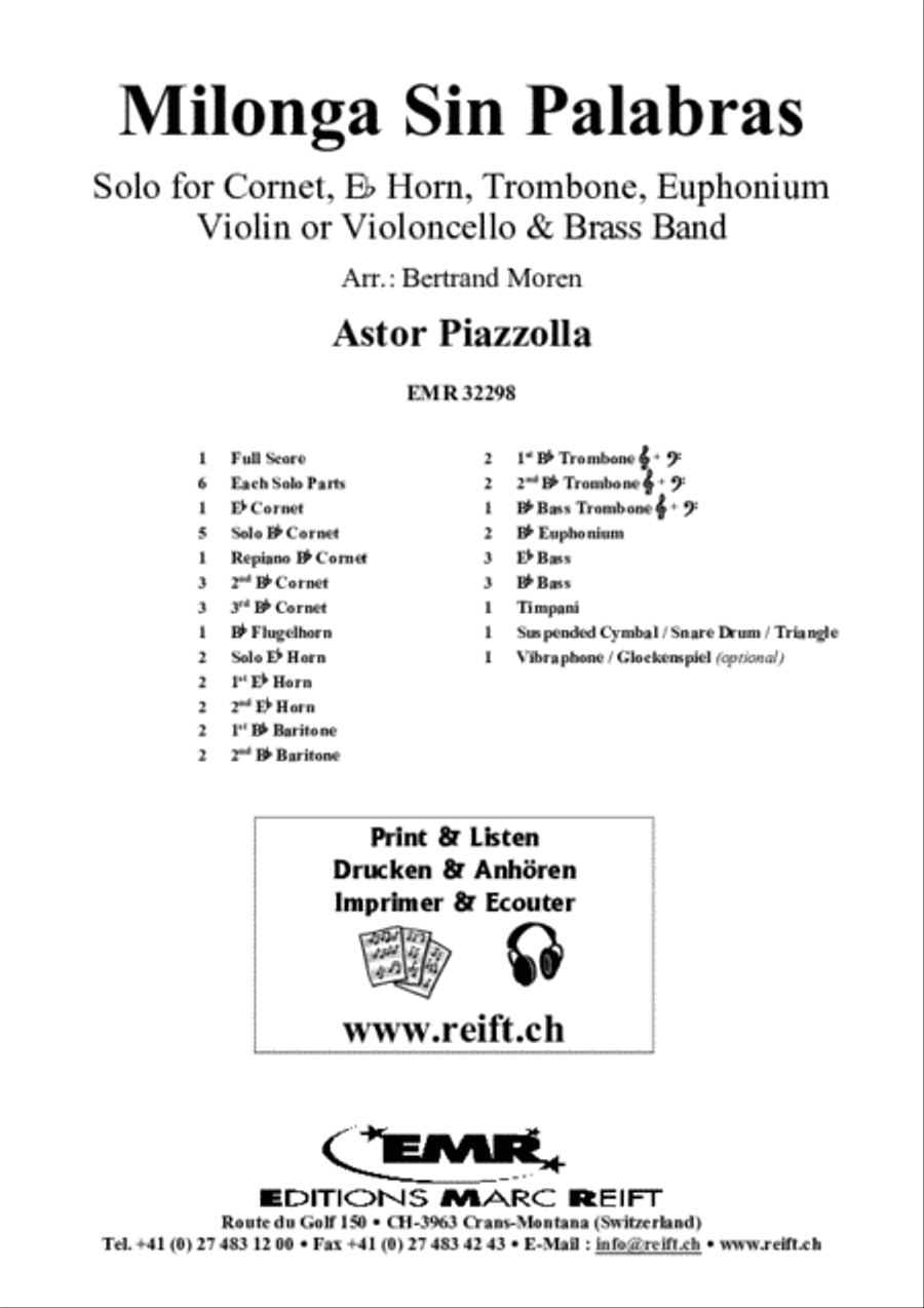 Milonga Sin Palabras Milonga Sin Palabras Brass Band scores gallery preview page 2