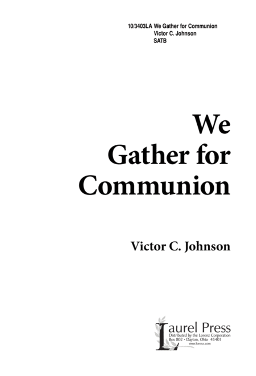We Gather for Communion 4-Part scores gallery preview page 1