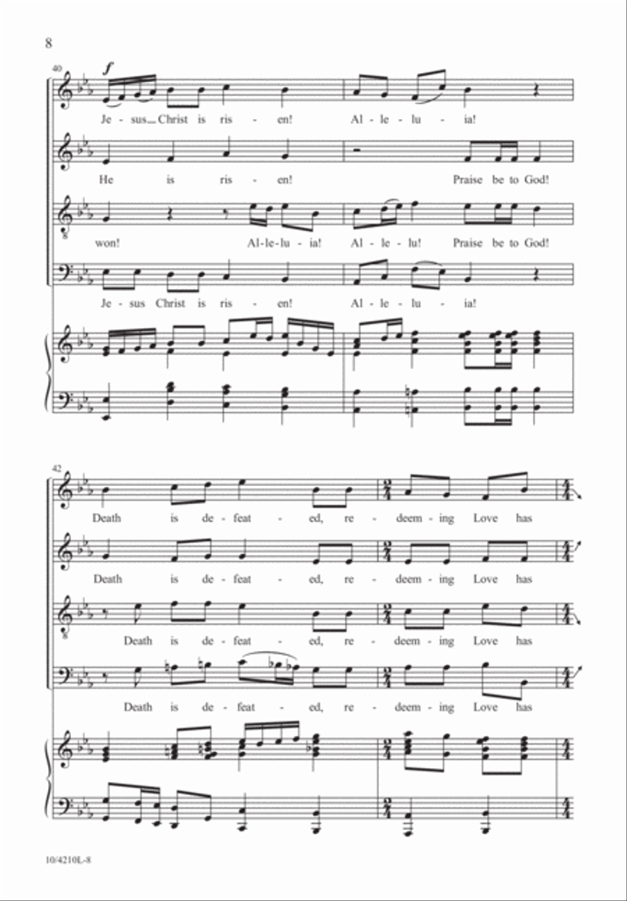 Christ Is Risen! Alleluia! 4-Part scores gallery preview page 8