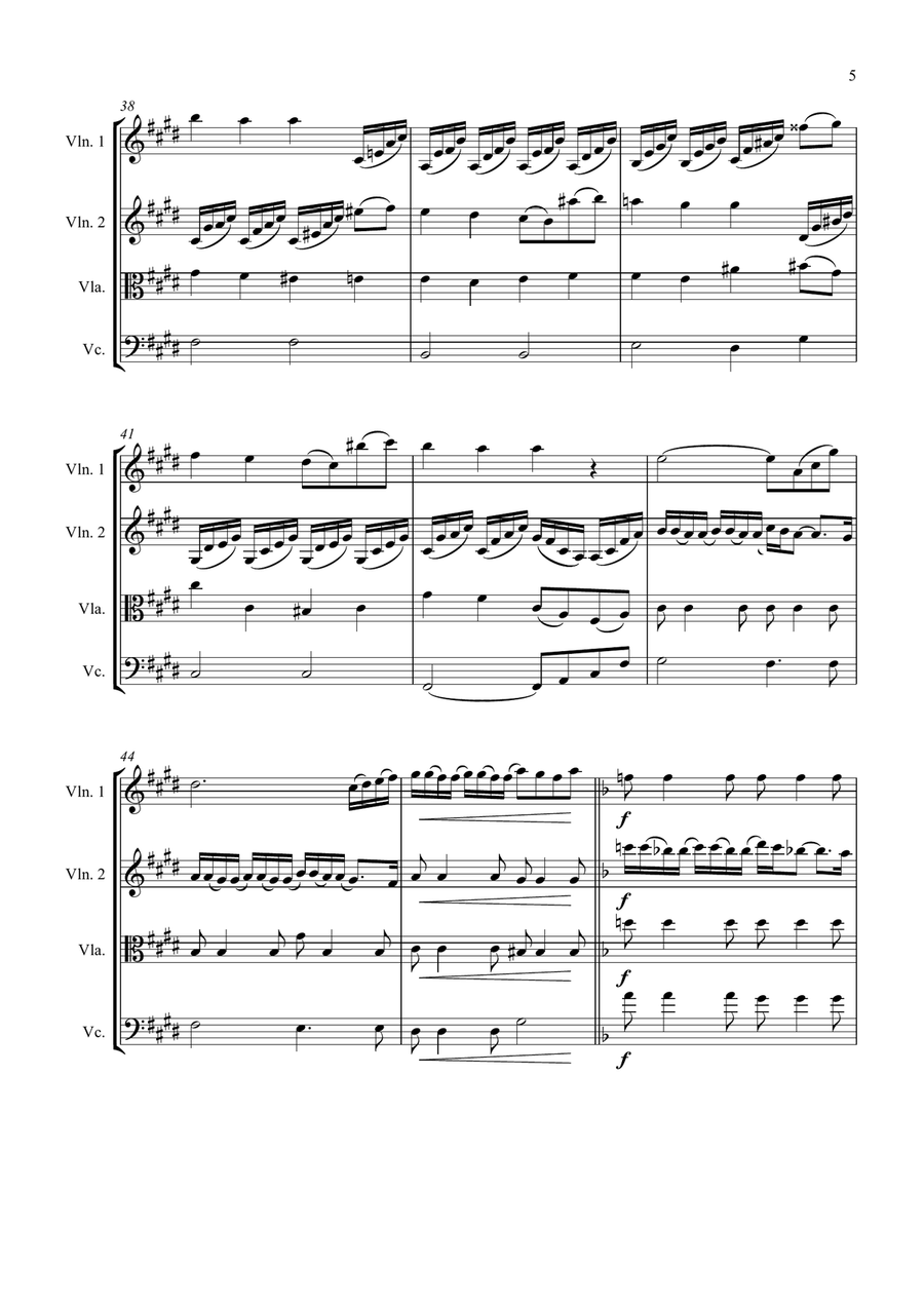I Will Wait For You String Quartet scores gallery preview page 5