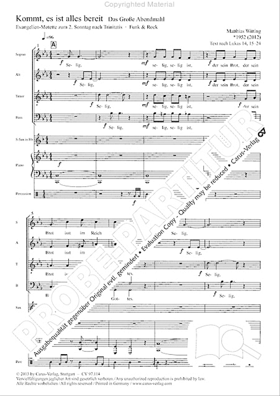 Kommt, es ist alles bereit 4-Part scores gallery preview page 4