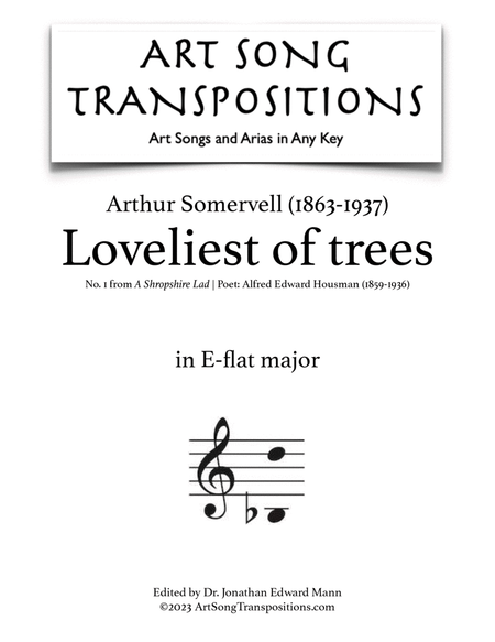 SOMERVELL: Loveliest of trees (transposed to E-flat major)