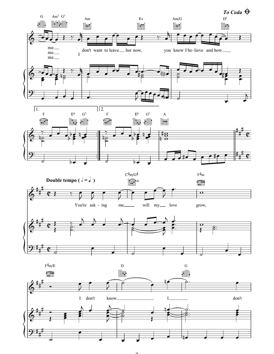 Something Something Piano, Vocal, Guitar scores gallery preview page 2