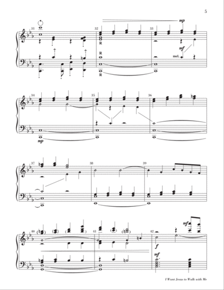 I Want Jesus to Walk with Me 5-Octaves scores gallery preview page 6