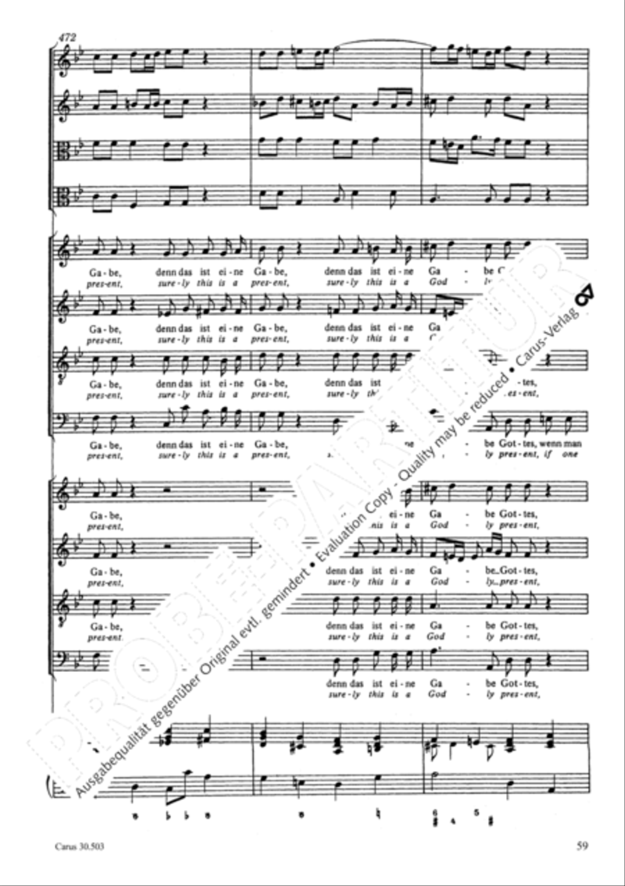 My beloved, you are fair (Meine Freundin, du bist schon) 4-Part scores gallery preview page 62