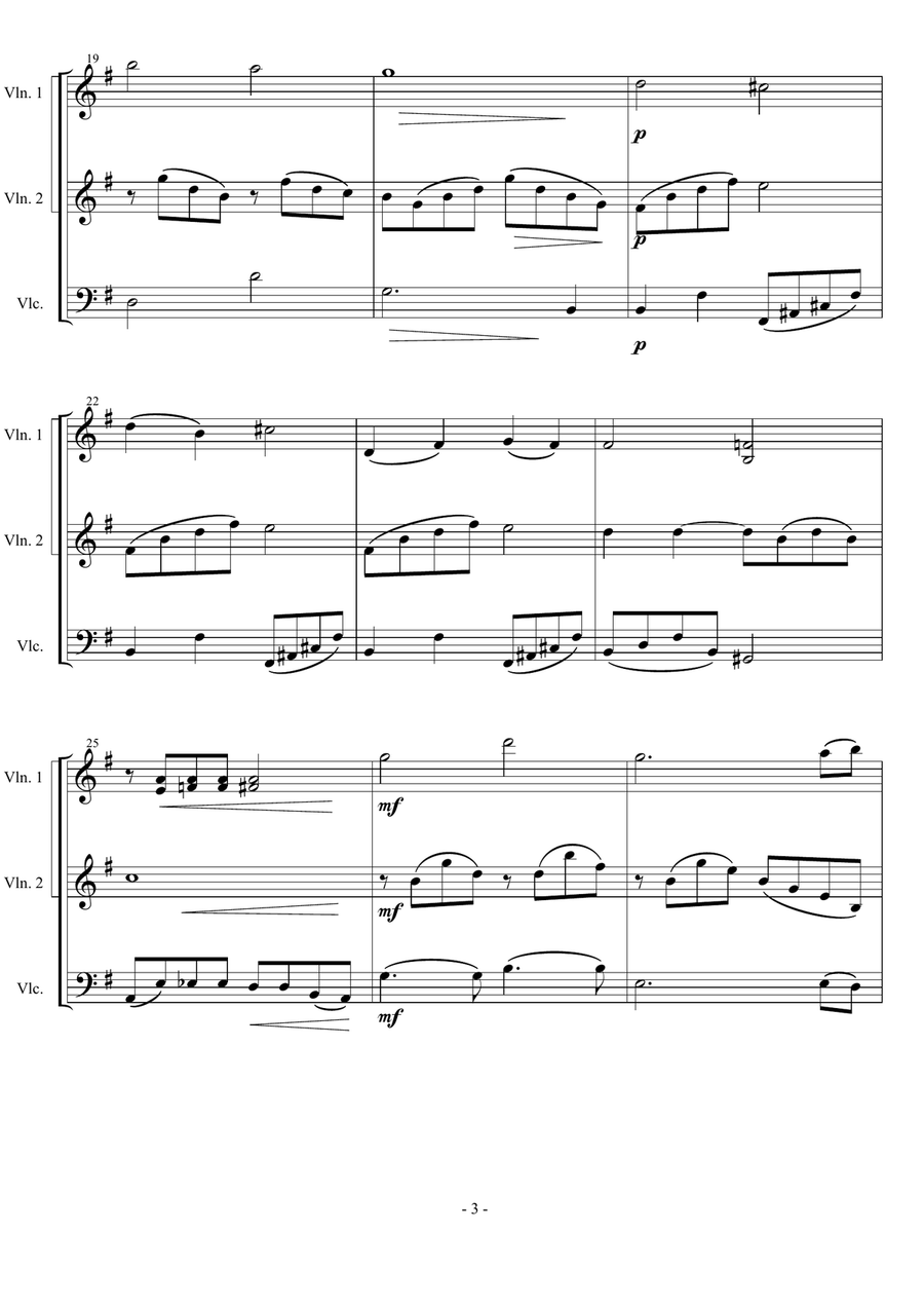 Can't Help Falling In Love String Trio scores gallery preview page 3