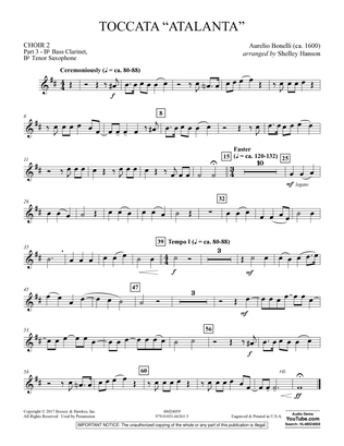 Toccata ("Atalanta") - Choir 2-Pt 3-Bass Clar, T Sax