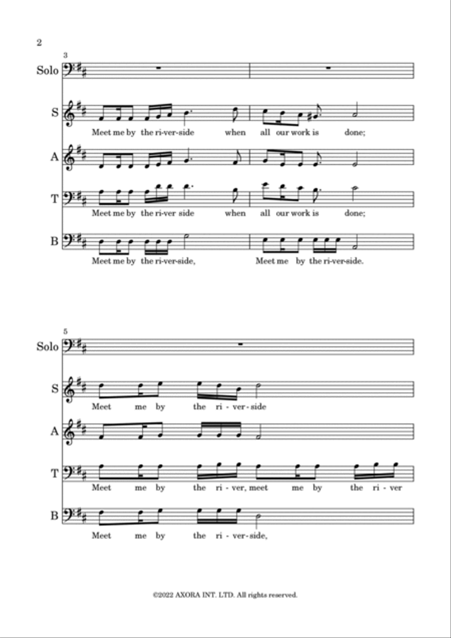 Meet Me By The Riverside 4-Part scores gallery preview page 2