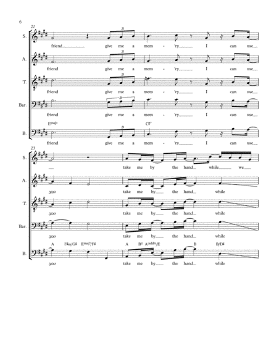 All I Ask 4-Part scores gallery preview page 6
