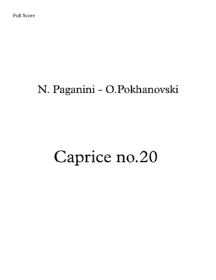 Paganini-Pokhanovski 24 Caprices: #20 for violin and piano