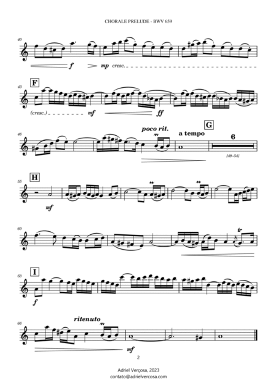 Nun komm' der Heiden Heiland - BWV 659 - Bach Chorale Prelude - String Quartet String Quartet scores gallery preview page 6
