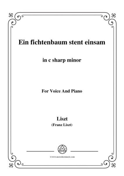 Liszt-Ein fichtenbaum stent einsam in c sharp minor,for Voice and Piano image number null