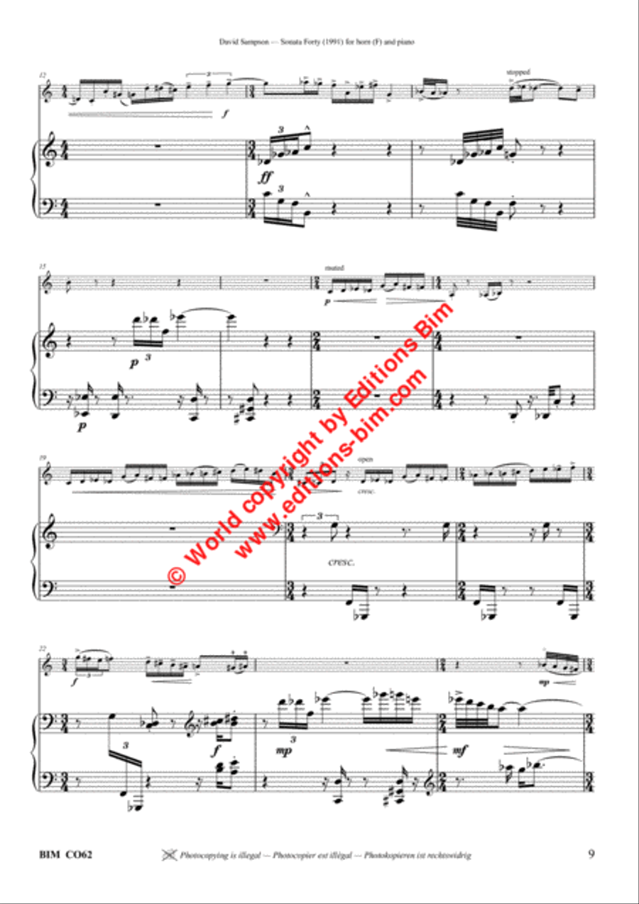 Sonata Forty Horn scores gallery preview page 6