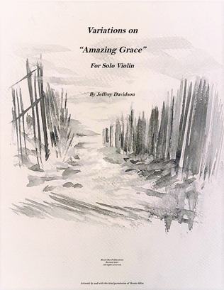 Book cover for Variations on "Amazing Grace" for solo violin