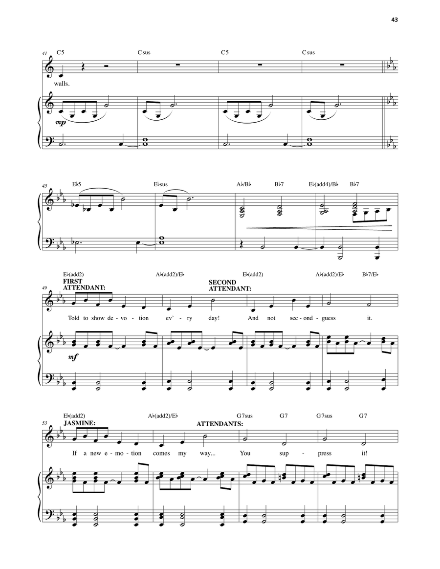 These Palace Walls (from Aladdin: The Broadway Musical) Voice scores gallery preview page 4