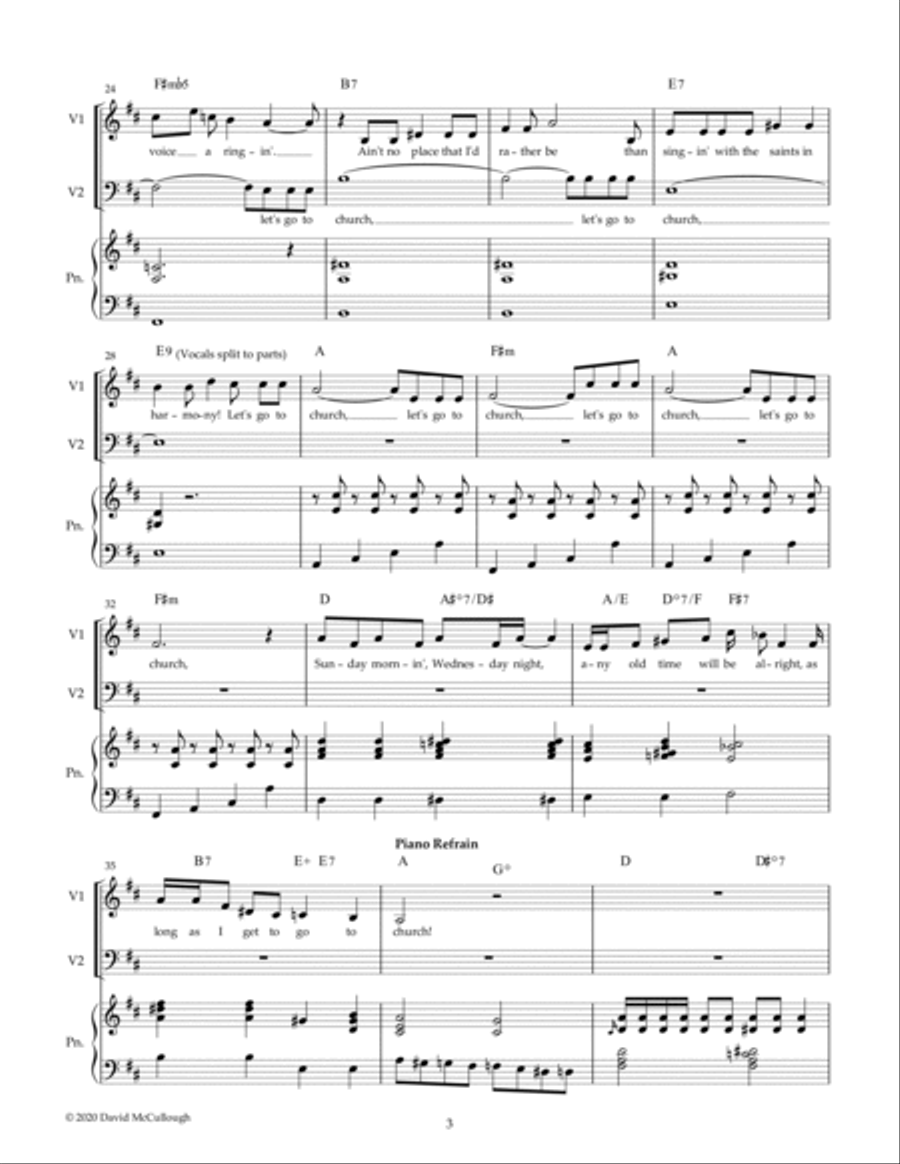 Let's Go to Church Let's Go to Church Voice scores gallery preview page 3