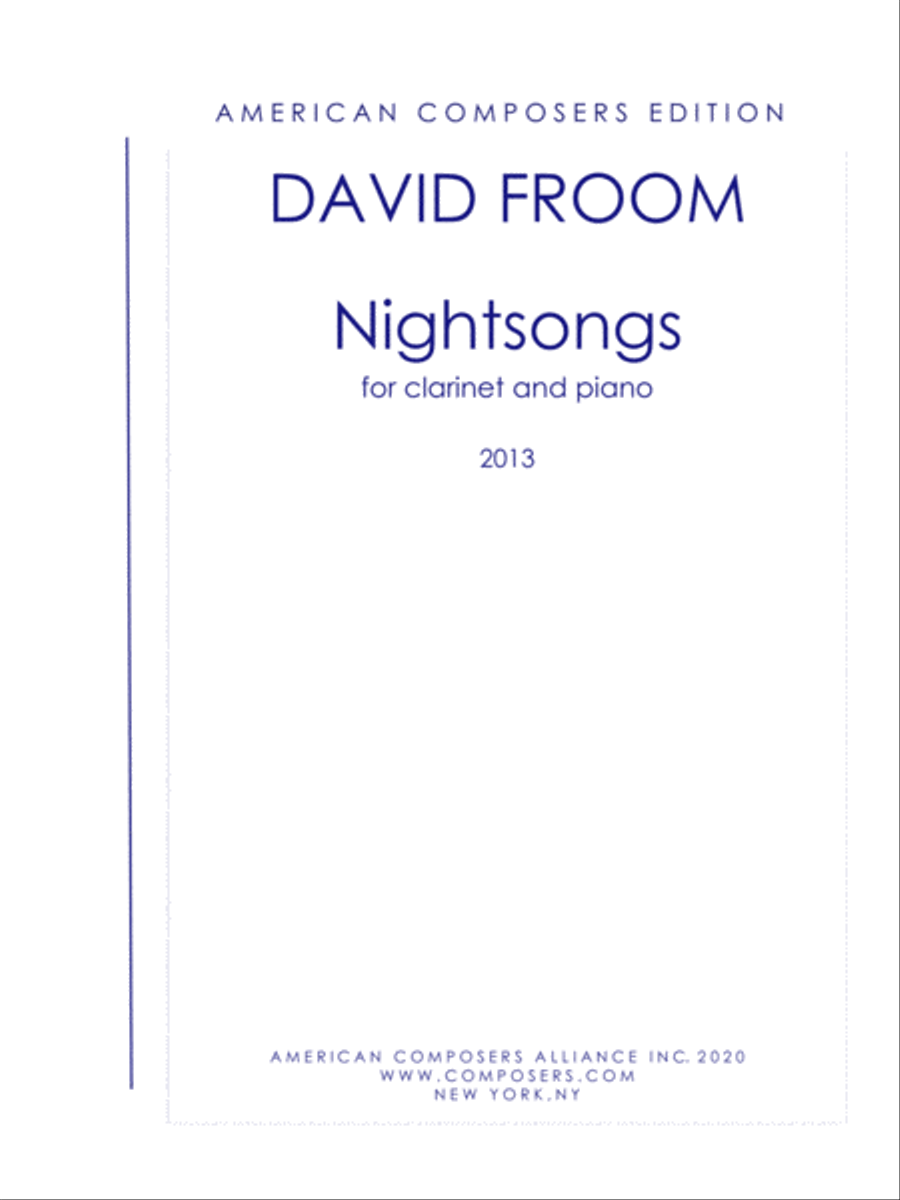 [Froom] Nightsongs Clarinet Solo scores gallery preview page 1