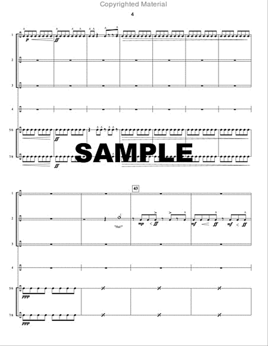 Taiko Percussion Ensemble scores gallery preview page 5