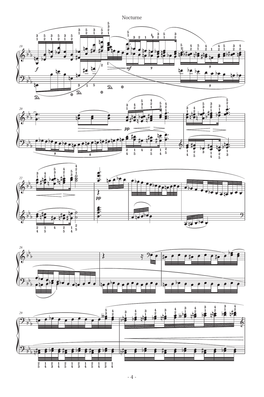 Nocturne Op.9-2 Arrangement for Concert - Op.3 Piano Solo scores gallery preview page 4