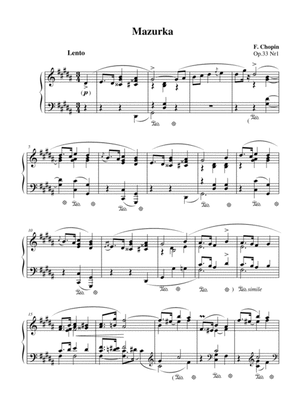 Chopin - Mazurka Op. 33 No.1 for piano solo