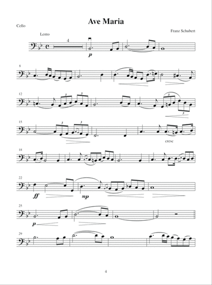 Sacred Melodies for Solo Cello Piano Accompaniment scores gallery preview page 5