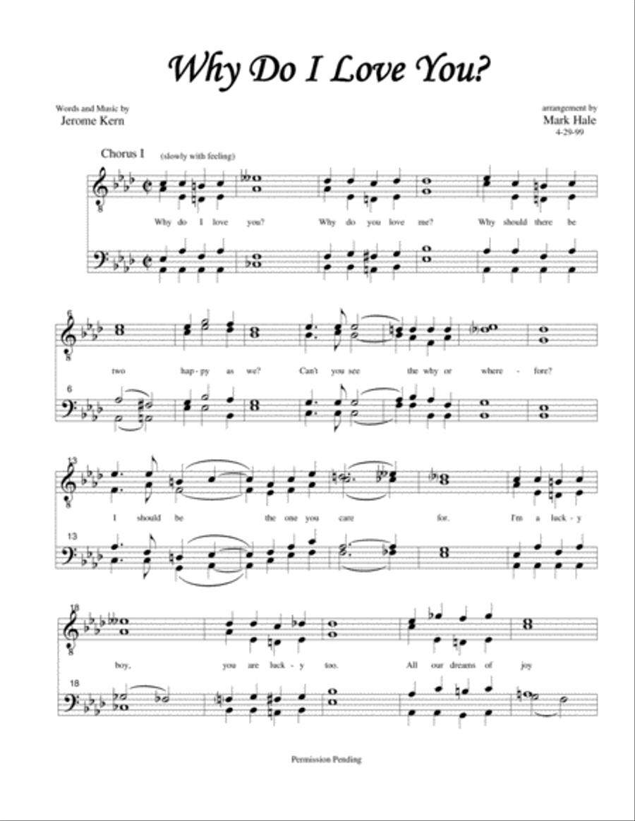 Why Do I Love You Why Do I Love You Voice Solo scores gallery preview page 1