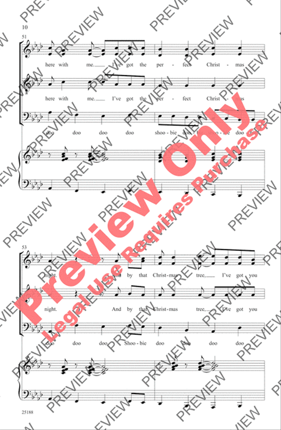 Perfect Christmas Night (from Dr. Seuss! How the Grinch Stole Christmas) 4-Part scores gallery preview page 10