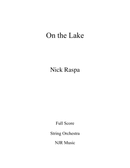 On The Lake - string orchestra - full set image number null