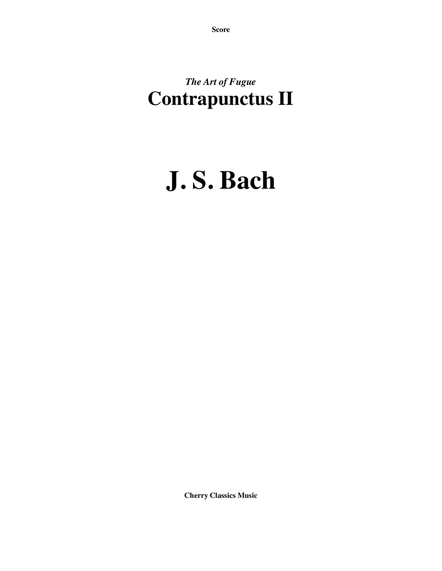 Contrapunctus II from Contrapunctus II from