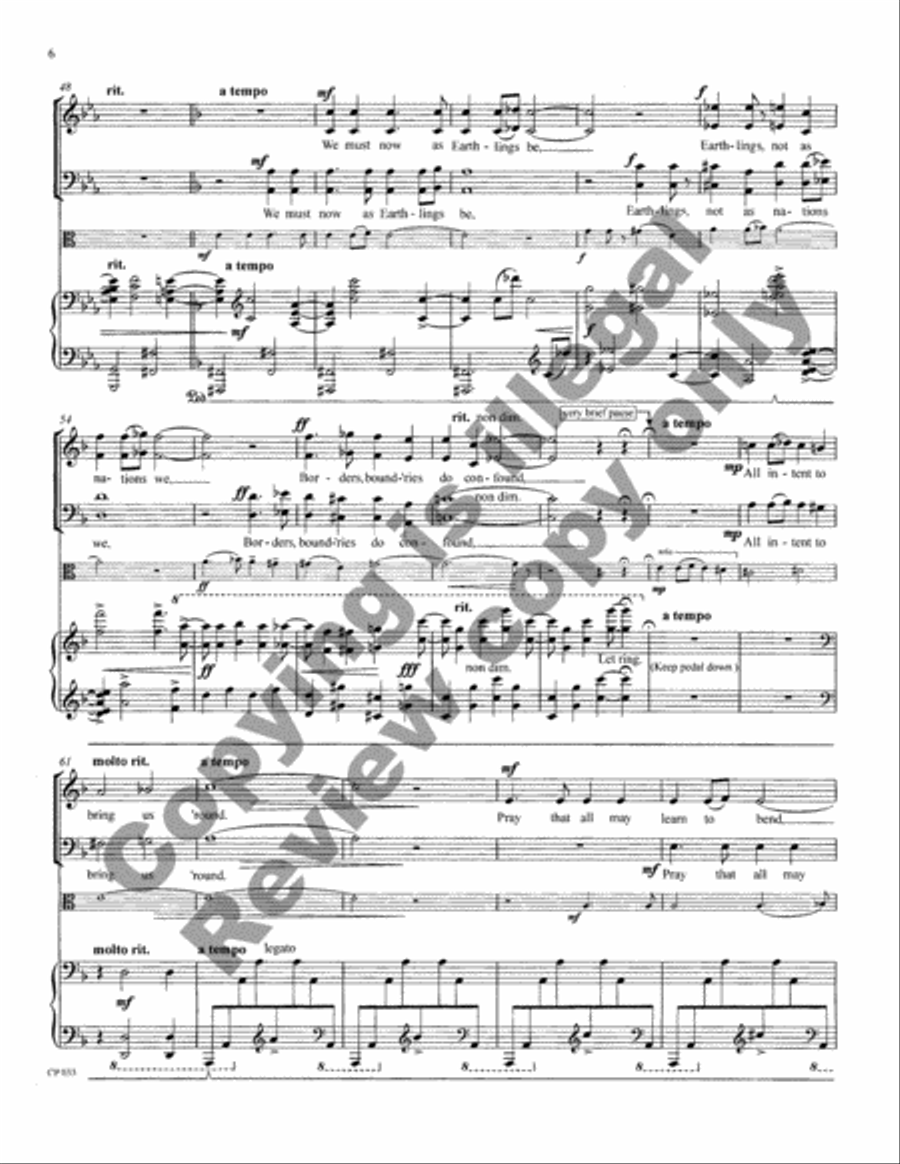 A Prayer 4-Part scores gallery preview page 6