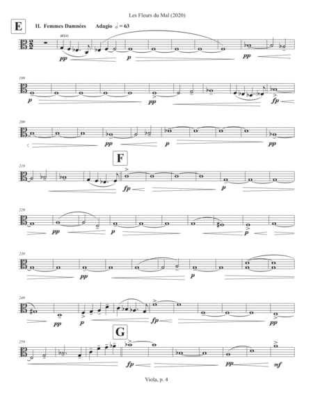 Les Fleurs du Mal (2020) for soprano and string quartet, viola part