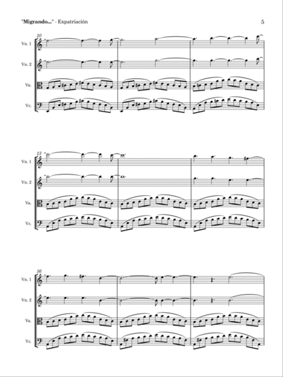 Migrando... String Quartet scores gallery preview page 5