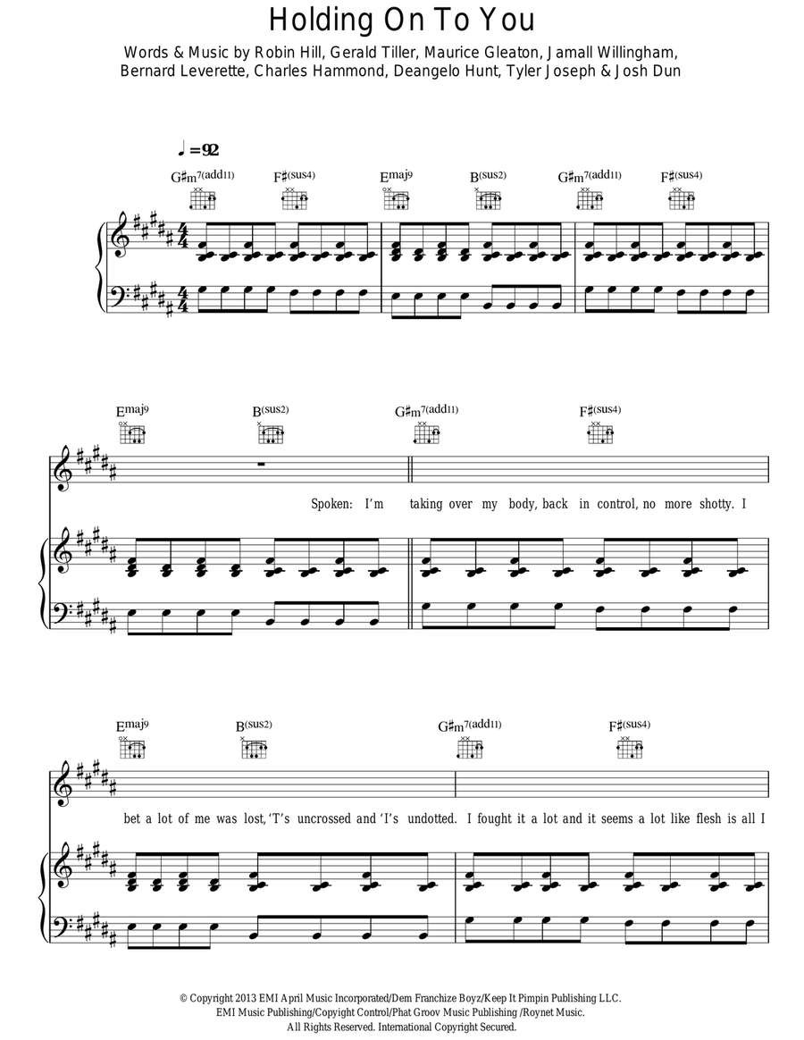 Holding On To You Acoustic Guitar scores gallery preview page 1