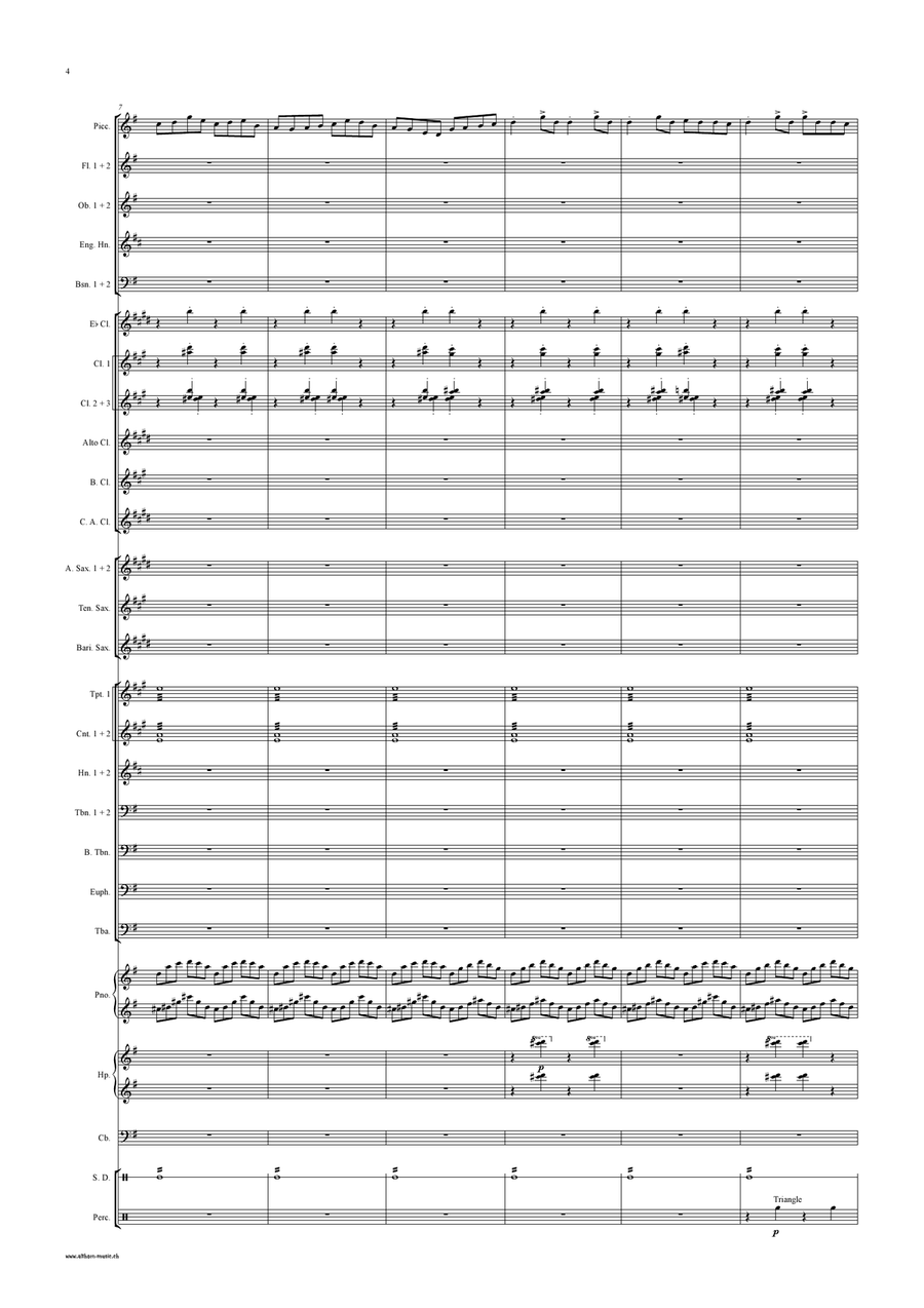 Concerto for Piano and Orchestra Concert Band scores gallery preview page 5