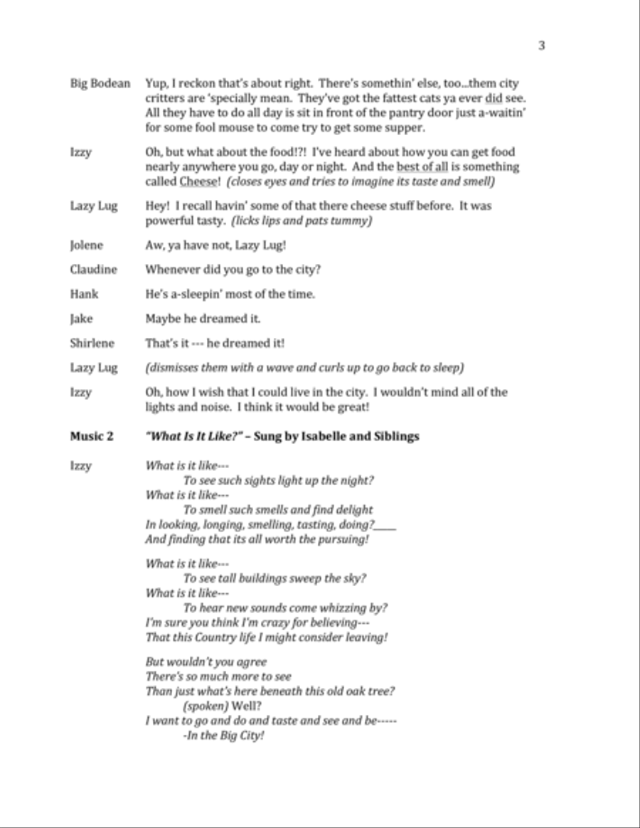 The Country Mouse and the City Mouse - Director's Script Small Ensemble scores gallery preview page 4