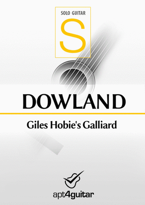 Book cover for Giles Hobie's Galliard