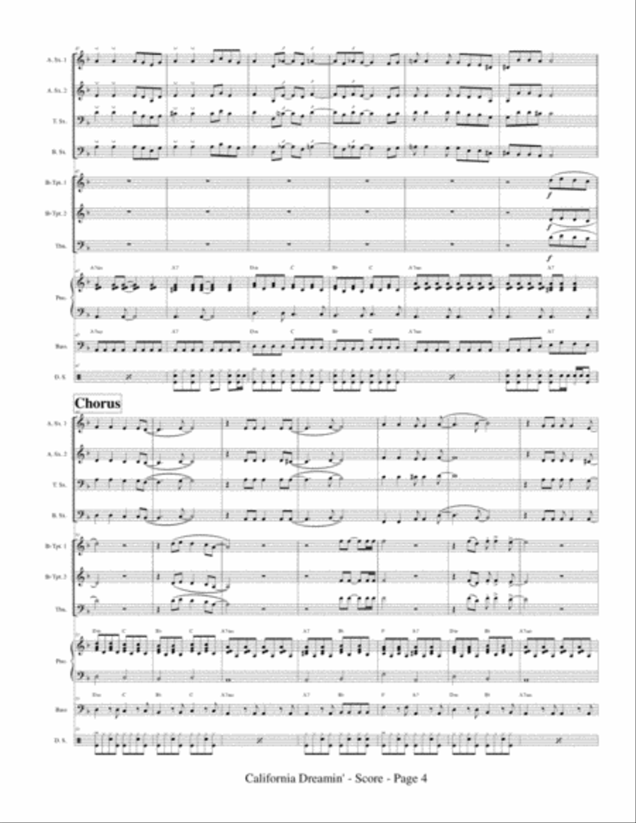 California Dreamin' Small Ensemble scores gallery preview page 6