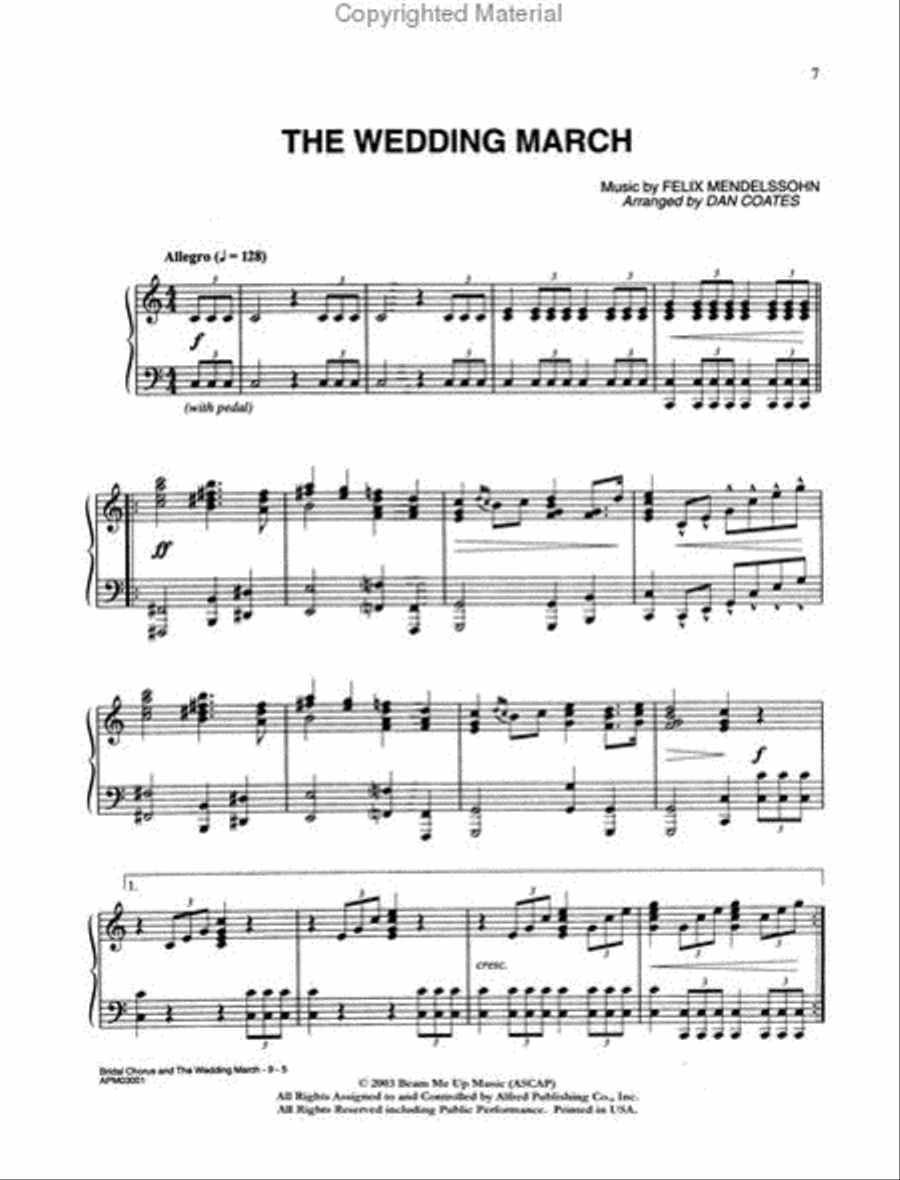 Bridal Chorus & The Wedding March Small Ensemble scores gallery preview page 3
