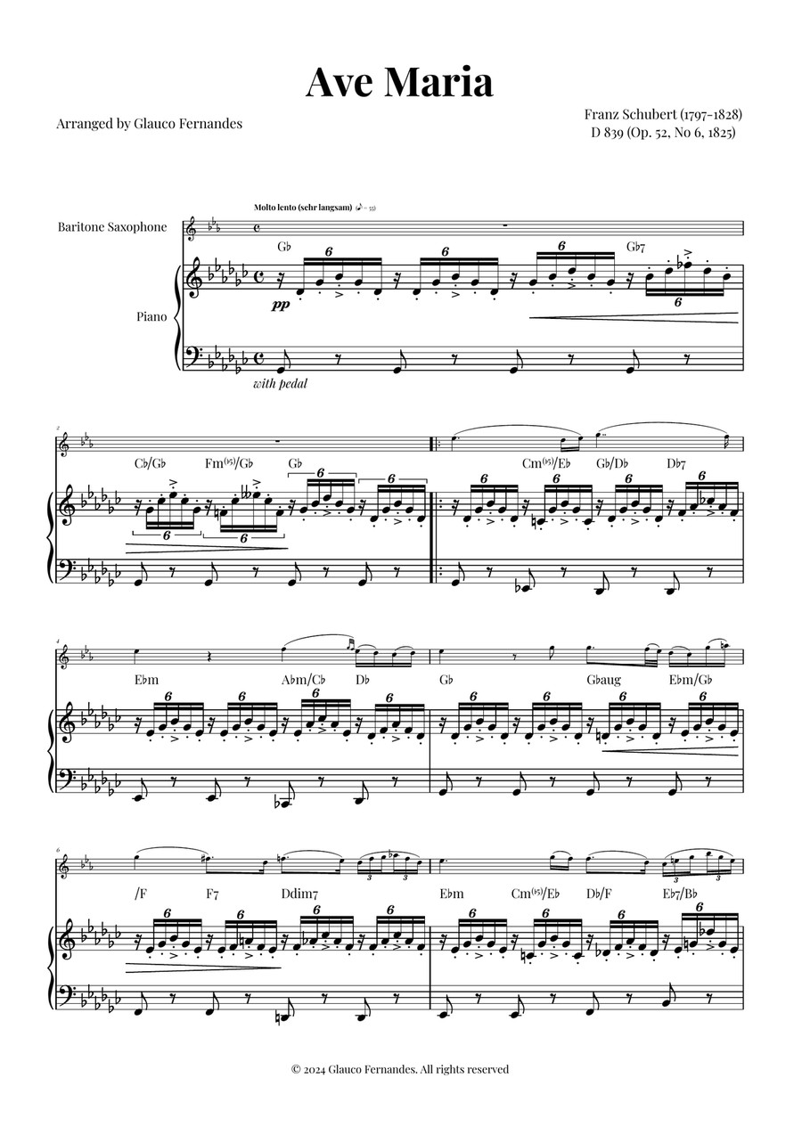 Ave Maria - Franz Schubert Chamber Music scores gallery preview page 1