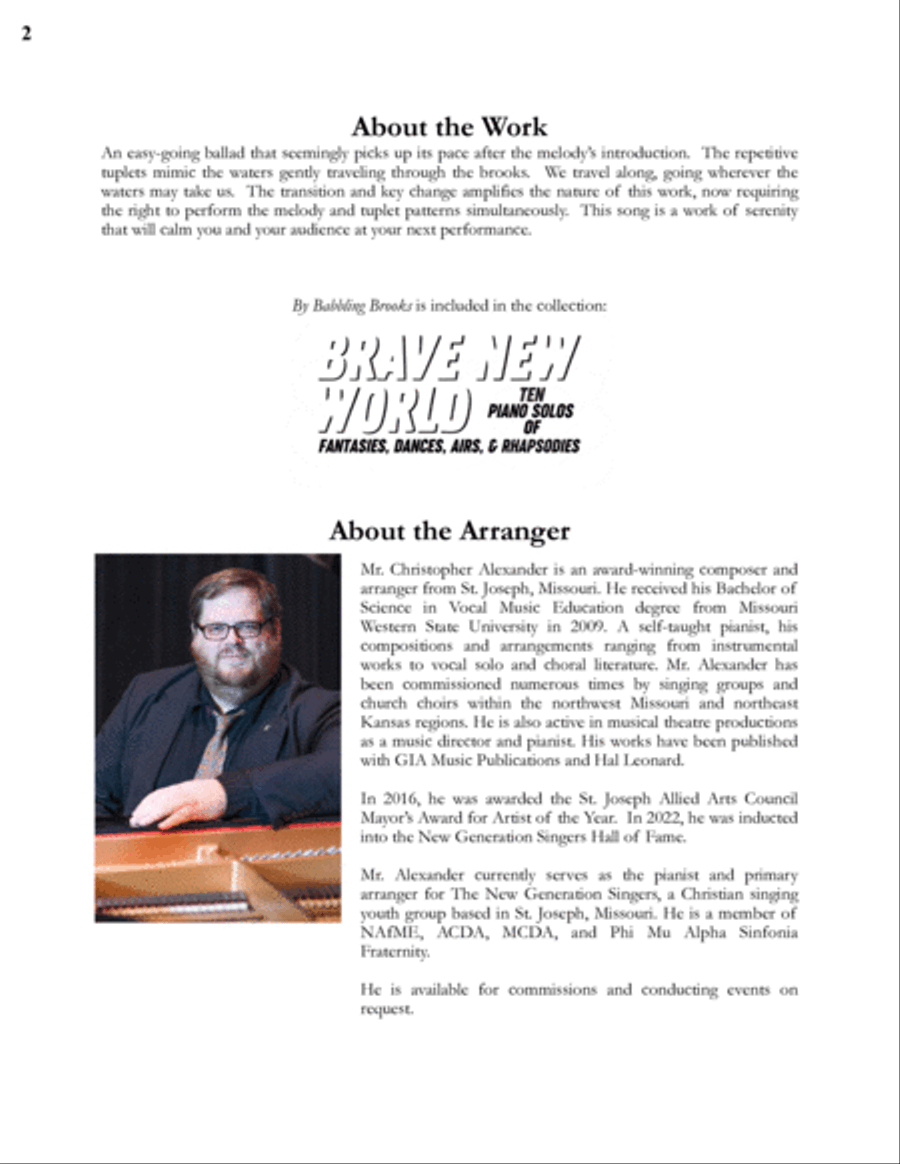 By Babbling Brooks Piano Solo scores gallery preview page 2