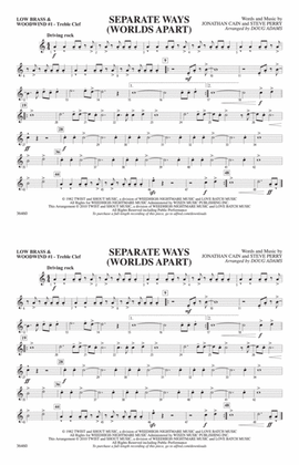 Separate Ways (Worlds Apart): Low Brass & Woodwinds #1 - Treble Clef