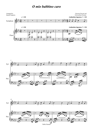 O mio babbino caro - for Xilophone with Piano accompaniment - orchestral play along