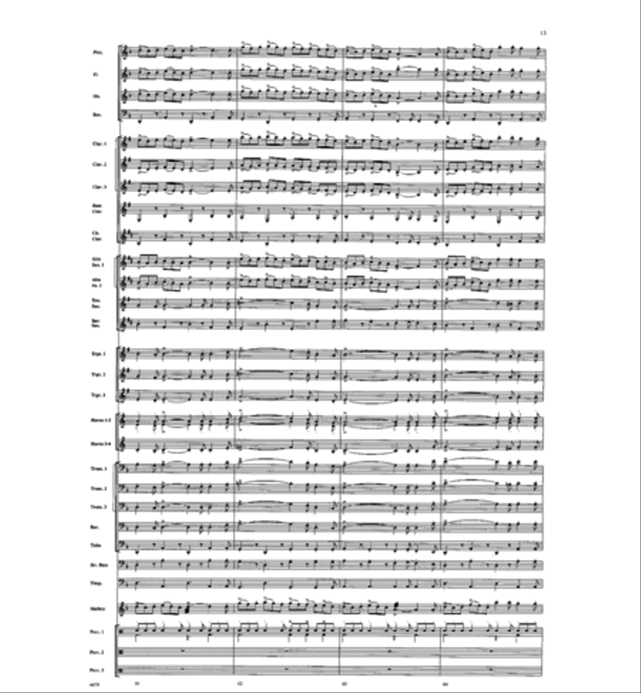 American Folk Fantasia Concert Band scores gallery preview page 14