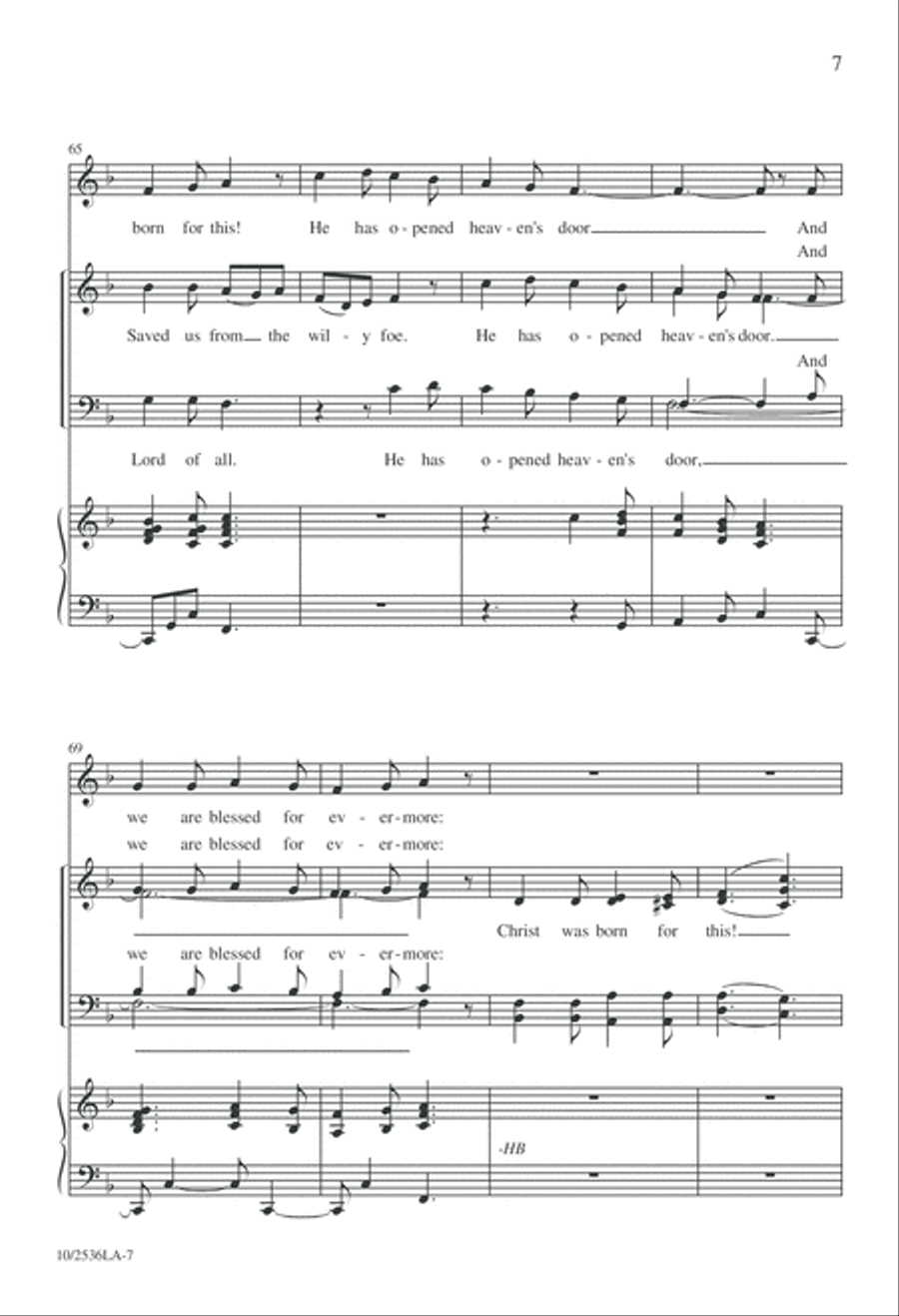 Christ Is Born Today 4-Part scores gallery preview page 7