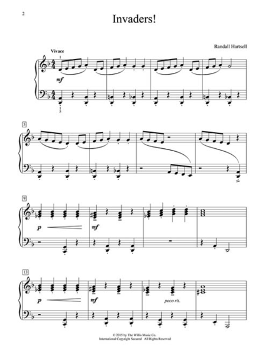 Invaders! Invaders! Piano scores gallery preview page 2